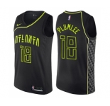Youth Nike Atlanta Hawks #18 Miles Plumlee Swingman Black NBA Jersey - City Edition
