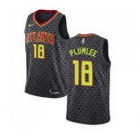 Youth Nike Atlanta Hawks #18 Miles Plumlee Swingman Black Road NBA Jersey - Icon Edition