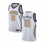 Youth Nike Atlanta Hawks #18 Miles Plumlee Swingman White NBA Jersey - City Edition