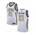 Youth Nike Atlanta Hawks #21 Dominique Wilkins Swingman White NBA Jersey - City Edition