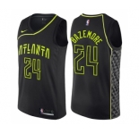 Youth Nike Atlanta Hawks #24 Kent Bazemore Swingman Black NBA Jersey - City Edition