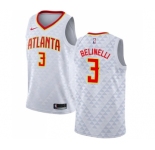 Youth Nike Atlanta Hawks #3 Marco Belinelli Authentic White NBA Jersey - Association Edition