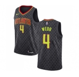 Youth Nike Atlanta Hawks #4 Spud Webb Swingman Black Road NBA Jersey - Icon Edition