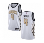 Youth Nike Atlanta Hawks #4 Spud Webb Swingman White NBA Jersey - City Edition