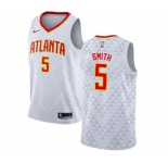 Youth Nike Atlanta Hawks #5 Josh Smith Swingman White NBA Jersey - Association Edition