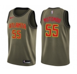 Youth Nike Atlanta Hawks #55 Dikembe Mutombo Swingman Green Salute to Service NBA Jersey