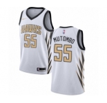 Youth Nike Atlanta Hawks #55 Dikembe Mutombo Swingman White NBA Jersey - City Edition