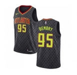 Youth Nike Atlanta Hawks #95 DeAndre' Bembry Swingman Black Road NBA Jersey - Icon Edition