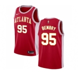 Youth Nike Atlanta Hawks #95 DeAndre' Bembry Swingman Red NBA Jersey Statement Edition