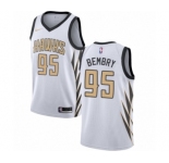 Youth Nike Atlanta Hawks #95 DeAndre' Bembry Swingman White NBA Jersey - City Edition