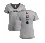 NFL Women's Nike Houston Texans #74 Kendall Lamm Ash Backer T-Shirt