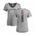 NFL Women's Nike Houston Texans #87 Demaryius Thomas Ash Backer T-Shirt