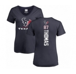 NFL Women's Nike Houston Texans #87 Demaryius Thomas Navy Blue Backer T-Shirt