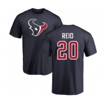 NFL Nike Houston Texans #20 Justin Reid Navy Blue Name & Number Logo T-Shirt