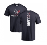 NFL Nike Houston Texans #74 Kendall Lamm Navy Blue Backer T-Shirt