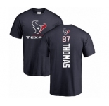 NFL Nike Houston Texans #87 Demaryius Thomas Navy Blue Backer T-Shirt