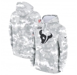 Men's Houston Texans 2024 Arctic Camo Salute To Service Club Fleece Pullover Hoodie