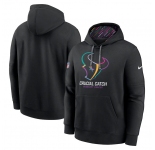 Men's Houston Texans Black 2024 Crucial Catch Club Pullover Hoodie