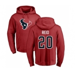 NFL Nike Houston Texans #20 Justin Reid Red Name & Number Logo Pullover Hoodie