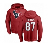 NFL Nike Houston Texans #87 Demaryius Thomas Red Name & Number Logo Pullover Hoodie