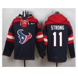 Nike Houston Texans #11 Jaelen Strong Navy Blue Player Pullover Hoodie