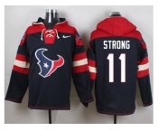Nike Houston Texans #11 Jaelen Strong Navy Blue Player Pullover Hoodie