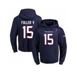 Nike Houston Texans #15 Will Fuller V Navy Blue Name & Number Pullover NFL Hoodie