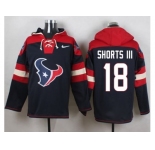 Nike Houston Texans #18 Cecil Shorts III Navy Blue Player Pullover Hoodie