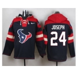 Nike Houston Texans #24 Johnathan Joseph Navy Blue Player Pullover Hoodie