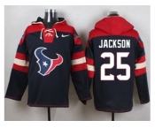 Nike Houston Texans #25 Kareem Jackson Navy Blue Player Pullover Hoodie