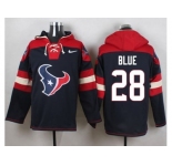 Nike Houston Texans #28 Alfred Blue Navy Blue Player Pullover Hoodie
