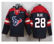 Nike Houston Texans #28 Alfred Blue Navy Blue Player Pullover Hoodie