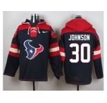 Nike Houston Texans #30 Kevin Johnson Navy Blue Player Pullover Hoodie