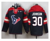 Nike Houston Texans #30 Kevin Johnson Navy Blue Player Pullover Hoodie