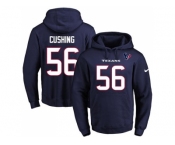 Nike Houston Texans #56 Brian Cushing Navy Blue Name & Number Pullover NFL Hoodie