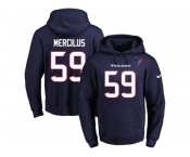 Nike Houston Texans #59 Whitney Mercilus Navy Blue Name & Number Pullover NFL Hoodie