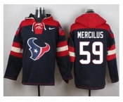 Nike Houston Texans #59 Whitney Mercilus Navy Blue Player Pullover Hoodie