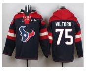 Nike Houston Texans #75 Vince Wilfork Navy Blue Player Pullover Hoodie