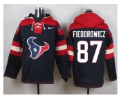 Nike Houston Texans #87 C.J. Fiedorowicz Navy Blue Player Pullover Hoodie