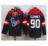 Nike Houston Texans #90 Jadeveon Clowney Blue Player Pullover Hoodie