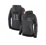 NFL Women's Nike Houston Texans #11 Jaelen Strong Stitched Black Anthracite Salute to Service Player Performance Hoodie