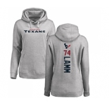 NFL Women's Nike Houston Texans #74 Kendall Lamm Ash Backer Pullover Hoodie