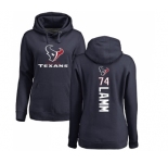 NFL Women's Nike Houston Texans #74 Kendall Lamm Navy Blue Backer Pullover Hoodie