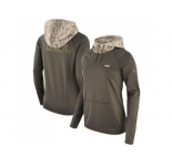 Women Houston Texans Nike Olive Salute to Service Performance Pullover Hoodie