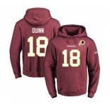 Football Men's Washington Redskins #18 Trey Quinn Red Name & Number Pullover Hoodie