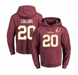 Football Men's Washington Redskins #20 Landon Collins Red Name & Number Pullover Hoodie