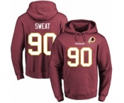 Football Men's Washington Redskins #90 Montez Sweat Red Name & Number Pullover Hoodie