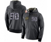 Football Men's Washington Redskins #90 Montez Sweat Stitched Black Anthracite Salute to Service Player Performance Hoodie