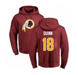 Football Washington Redskins #18 Trey Quinn Maroon Name & Number Logo Pullover Hoodie