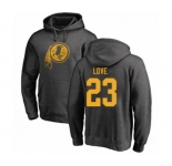 Football Washington Redskins #23 Bryce Love Ash One Color Pullover Hoodie